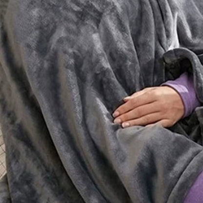 New USB Electric Heated Blanket 3 Heating Levels Fleece Heated Blanket Wearable Heating Lap Blanket for Household and Office