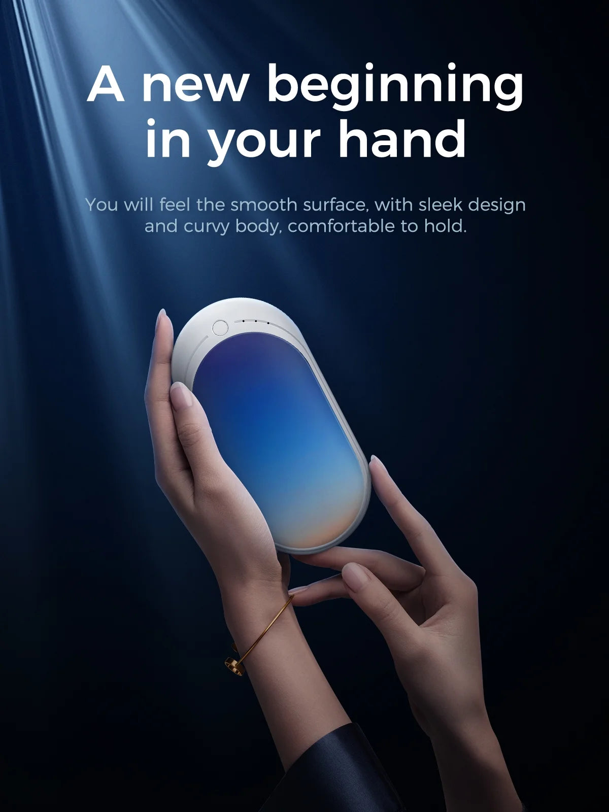 Hand Warmers Rechargeable, 1 Pack 5200Mah Electric Portable Pocket Heater, Best Gifts for Women Mens,Raynauds, Hunting, Golf, Camping