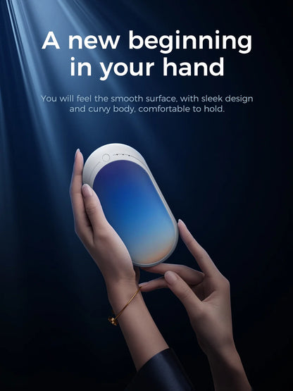 Hand Warmers Rechargeable, 1 Pack 5200Mah Electric Portable Pocket Heater, Best Gifts for Women Mens,Raynauds, Hunting, Golf, Camping