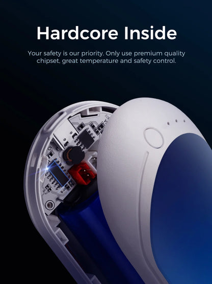 Hand Warmers Rechargeable, 1 Pack 5200Mah Electric Portable Pocket Heater, Best Gifts for Women Mens,Raynauds, Hunting, Golf, Camping