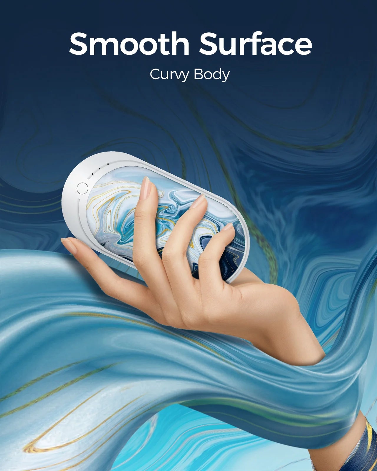 Hand Warmers Rechargeable, 1 Pack 5200Mah Electric Portable Pocket Heater, Best Gifts for Women Mens,Raynauds, Hunting, Golf, Camping