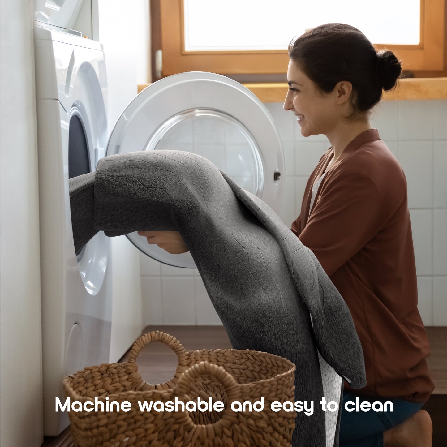 Heated Throw Blanket Super-Soft Sherpa and Flannel Electric Blanket with Adjustable Heat & Time Settings