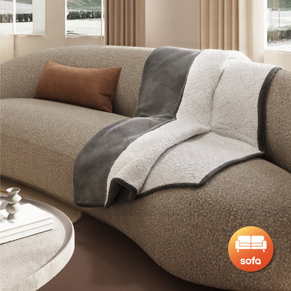 Heated Throw Blanket Super-Soft Sherpa and Flannel Electric Blanket with Adjustable Heat & Time Settings