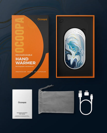 Hand Warmers Rechargeable, 1 Pack 5200Mah Electric Portable Pocket Heater, Best Gifts for Women Mens,Raynauds, Hunting, Golf, Camping