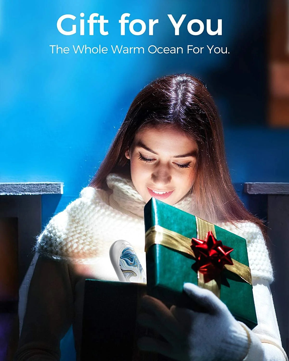 Hand Warmers Rechargeable, 1 Pack 5200Mah Electric Portable Pocket Heater, Best Gifts for Women Mens,Raynauds, Hunting, Golf, Camping